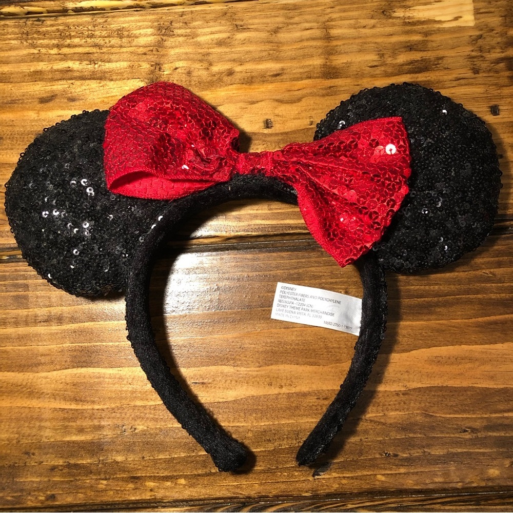 𝅺DisneyParks Minnie Mouse Sequin Ear Headband